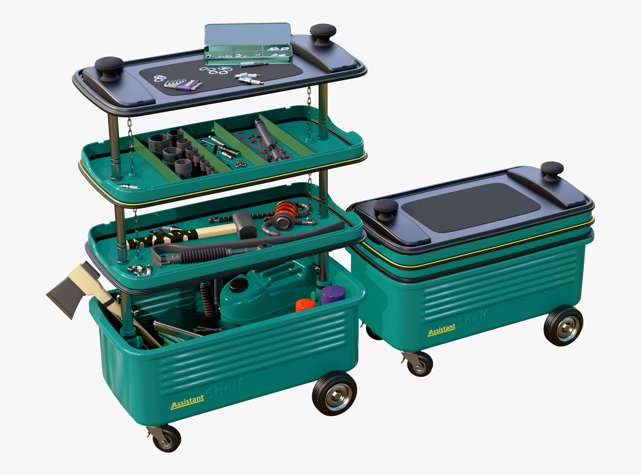 Carro de herramientas de taller M1 Modelo 3D .c4d .max .obj .3ds .fbx .stl .blend 