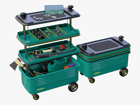 Troli Alat Bengkel M1 Model 3D
