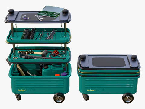 Workshop Tool Trolley M1 3D Model