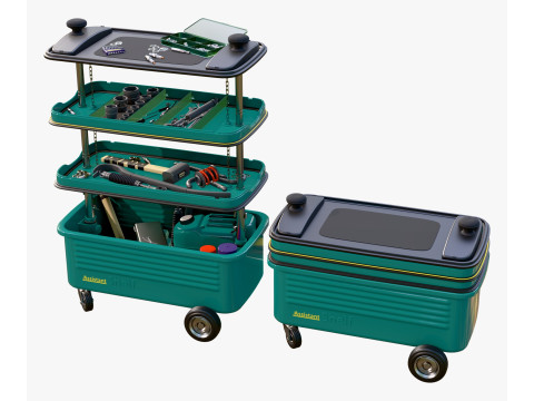 Workshop Tool Trolley M1 3D Model