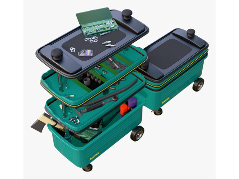 Workshop Tool Trolley M1 3D Model