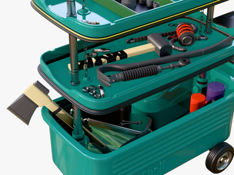 Workshop Tool Trolley M1 3D Model