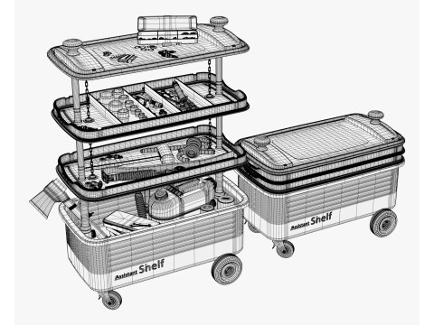 Workshop Tool Trolley M1 3D Model