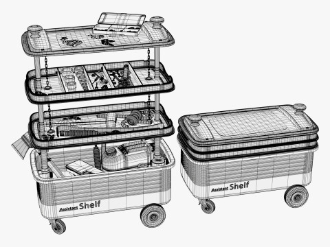 Workshop Tool Trolley M1 3D Model
