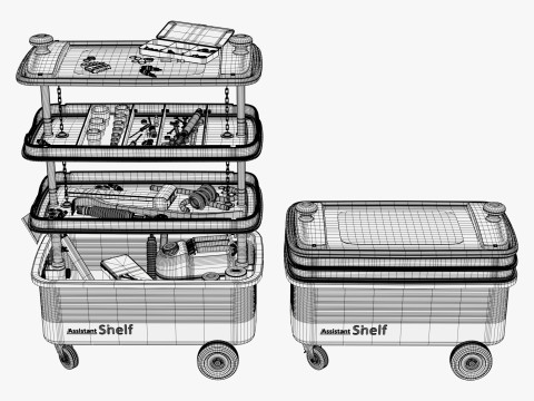 Workshop Tool Trolley M1 3D Model