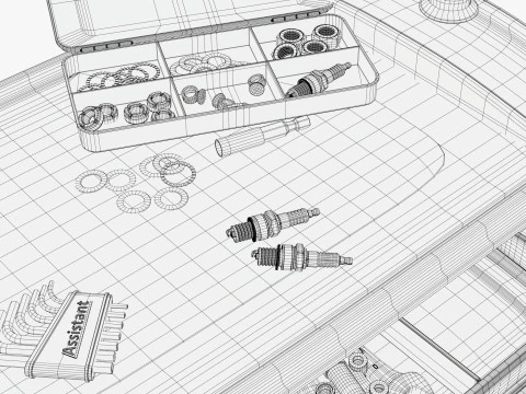 Carro de herramientas de taller M1 Modelo 3D