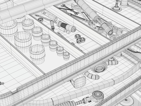 Workshop Tool Trolley M1 3D Model