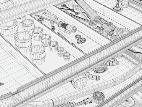 Carro de herramientas de taller M1 Modelo 3D