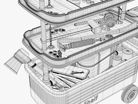 Workshop Tool Trolley M1 3D Model