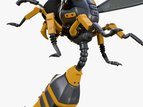 Wasp Robot SciFi Drone M1 3D Model