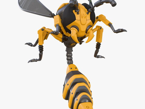 Wasp Robot SciFi Drone M1 Modelo 3D