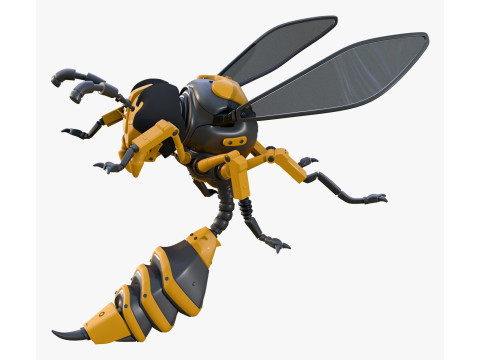 Wasp Robot SciFi Drone M1 Modelo 3D