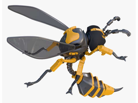 Wasp Robot SciFi Drone M1 Modelo 3D