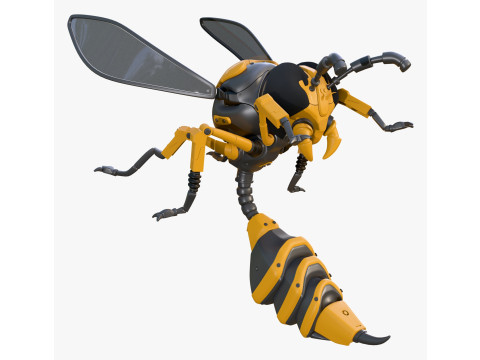 Wasp Robot SciFi Drone M1 Modelo 3D
