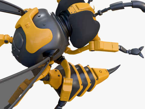 Wasp Robot SciFi Drone M1 Modelo 3D
