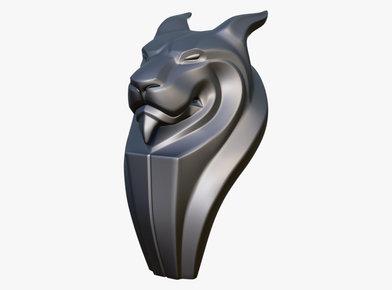 Stylized Lion Bust M1 Modèle 3D .c4d .max .obj .3ds .fbx .stl .blend