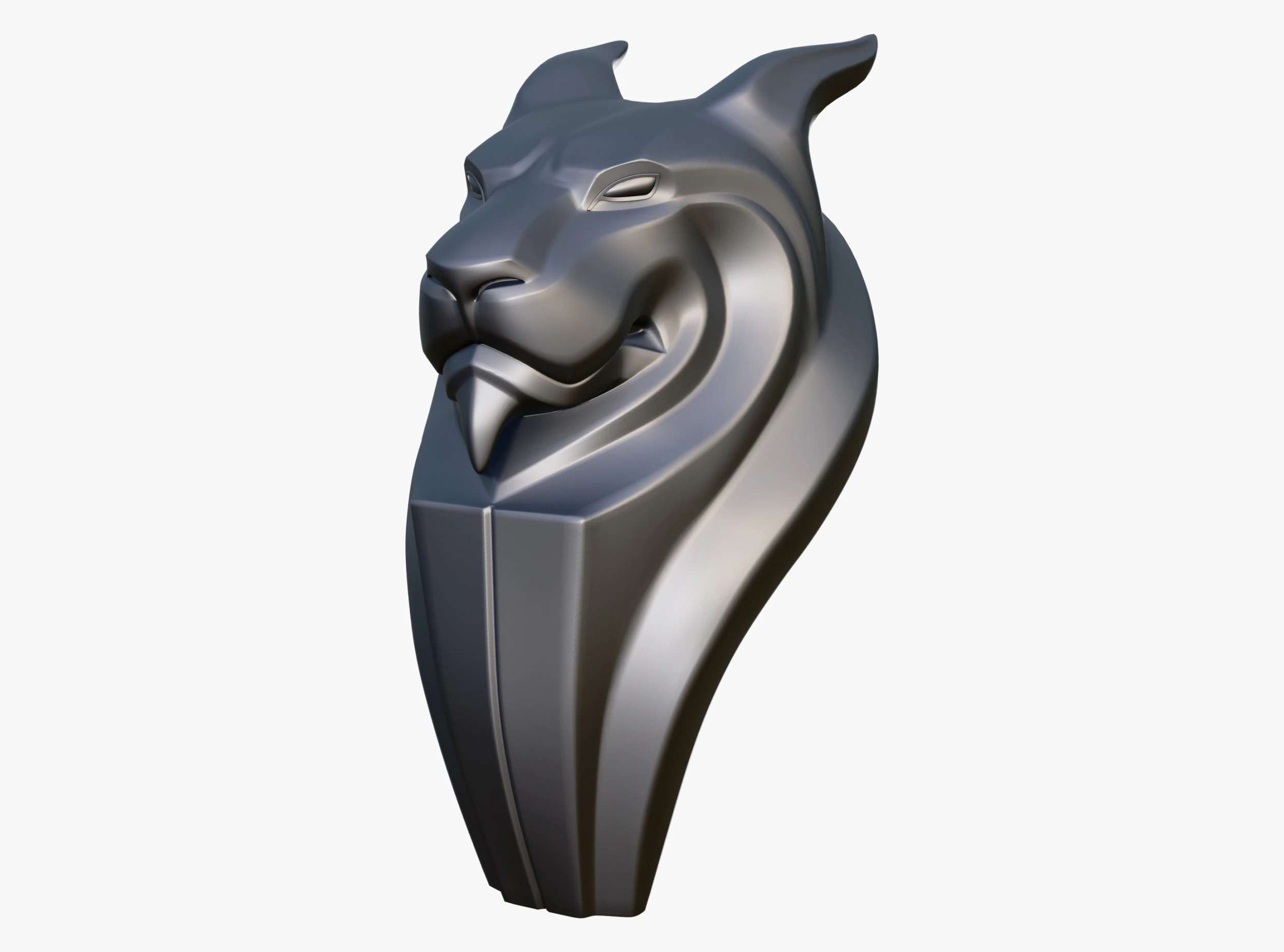 Busto di leone stilizzato M1 Modello 3D .c4d .max .obj .3ds .fbx .stl .blend