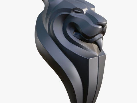 Stylized Lion Bust M1 Modèle 3D