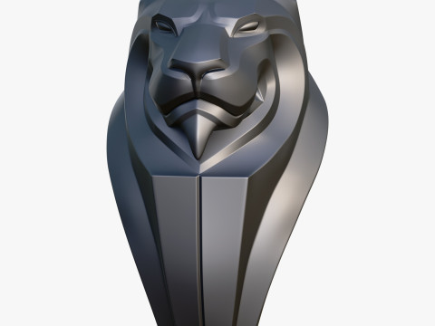 Stylized Lion Bust M1 Modèle 3D