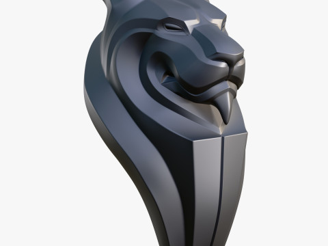 Stylized Lion Bust M1 Modèle 3D