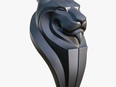 Busto di leone stilizzato M1 Modello 3D