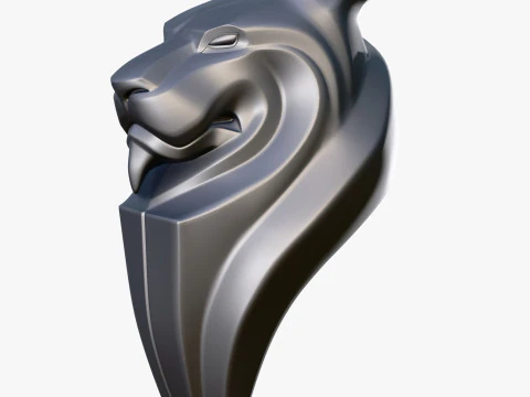 Busto di leone stilizzato M1 Modello 3D
