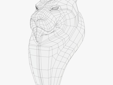 Stylized Lion Bust M1 Modèle 3D