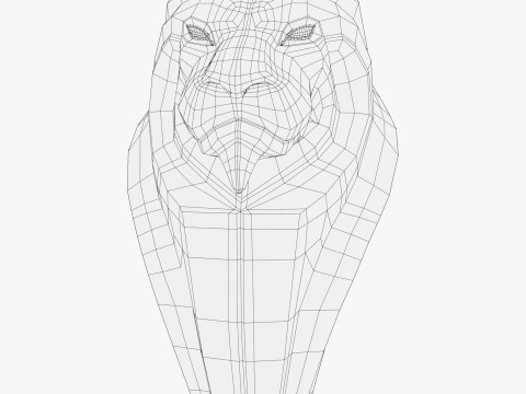 Stylized Lion Bust M1 Modèle 3D