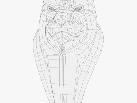 Busto di leone stilizzato M1 Modello 3D