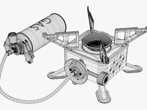 Portable Gas Stove System M1 3D 模型