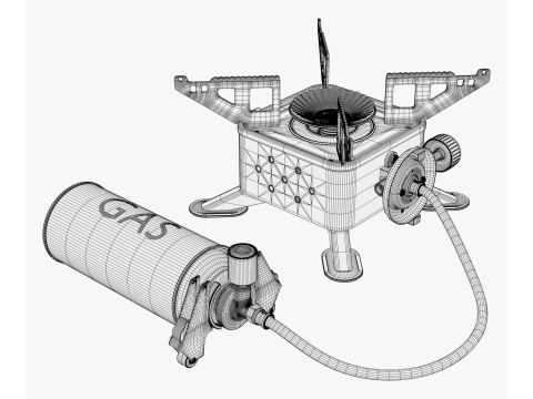 Portable Gas Stove System M1 3D 模型