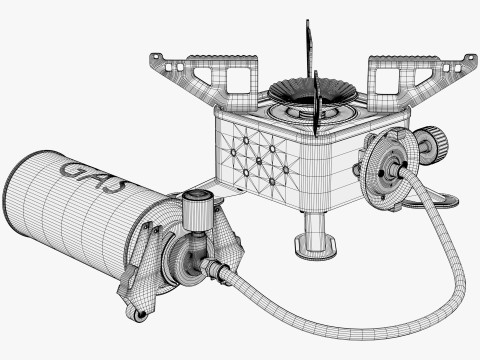 Portable Gas Stove System M1 3D 模型