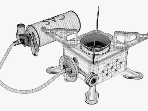 Portable Gas Stove System M1 3D 模型