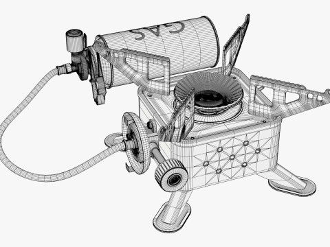 Portable Gas Stove System M1 3D 模型