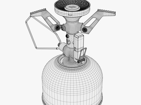 Camping Gas Stove System M1 3D 模型