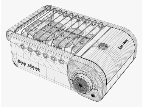 Portable Gas Stove System M2 3D 模型