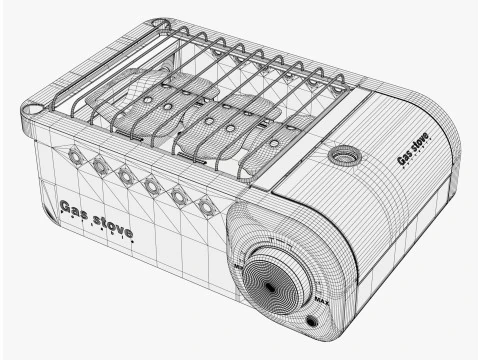 Portable Gas Stove System M2 3D Model