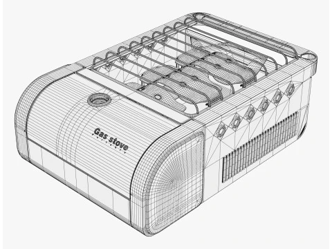 Portable Gas Stove System M2 3D Model