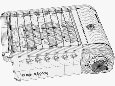 Portable Gas Stove System M2 3D Model
