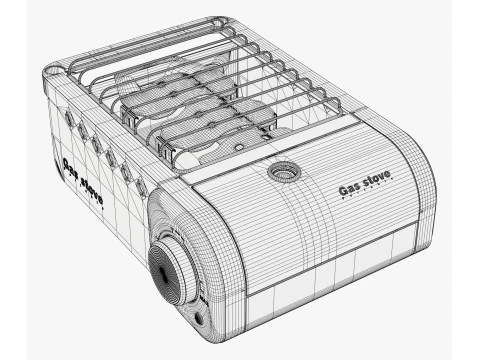 Portable Gas Stove System M2 3D Model