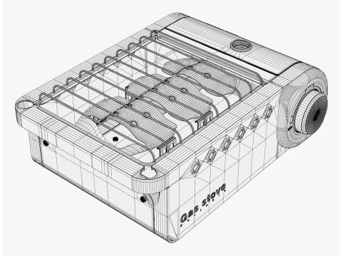 Portable Gas Stove System M2 3D Model