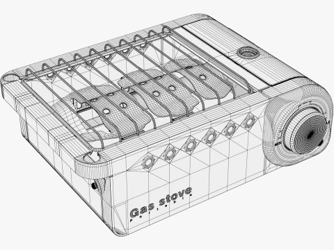 Portable Gas Stove System M2 3D Model