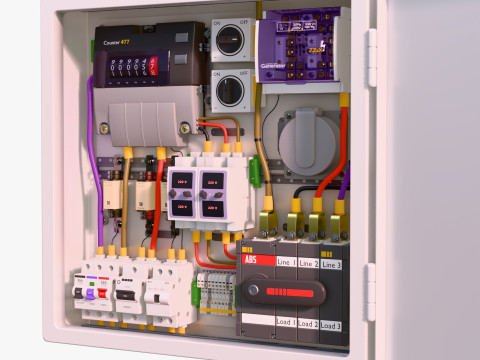 Electrical Power Distribution Box M1 3D Model