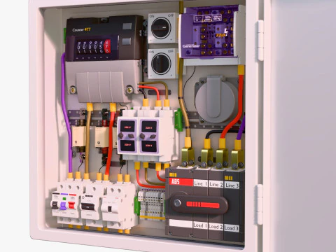Scatola di distribuzione dell'energia elettrica M1 Modello 3D