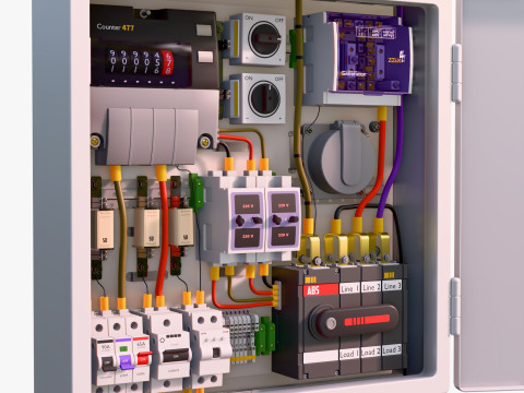 Electrical Power Distribution Box M1 3D Model