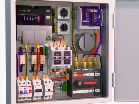 Electrical Power Distribution Box M1 3D Model