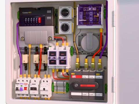 Electrical Power Distribution Box M1 3D Model