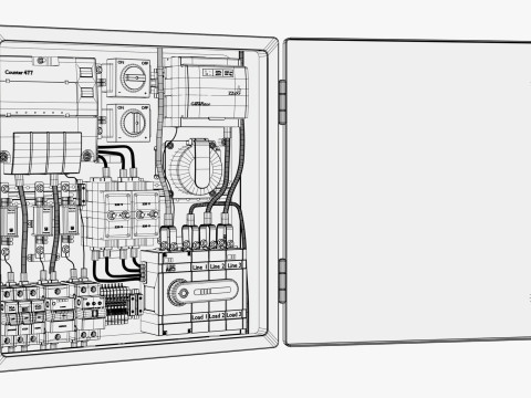 Electrical Power Distribution Box M1 3D Model