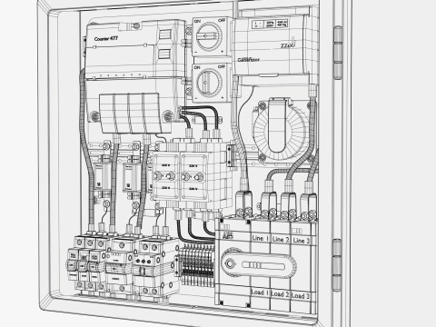 Electrical Power Distribution Box M1 3D Model