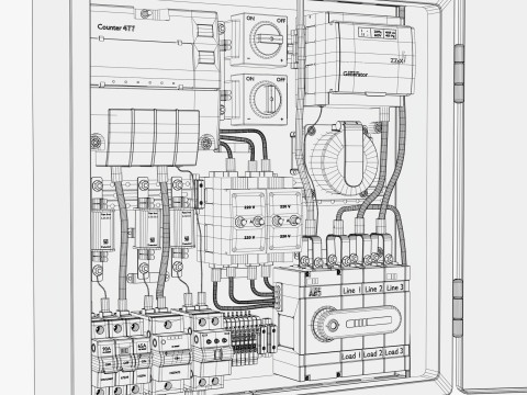 Electrical Power Distribution Box M1 3D Model